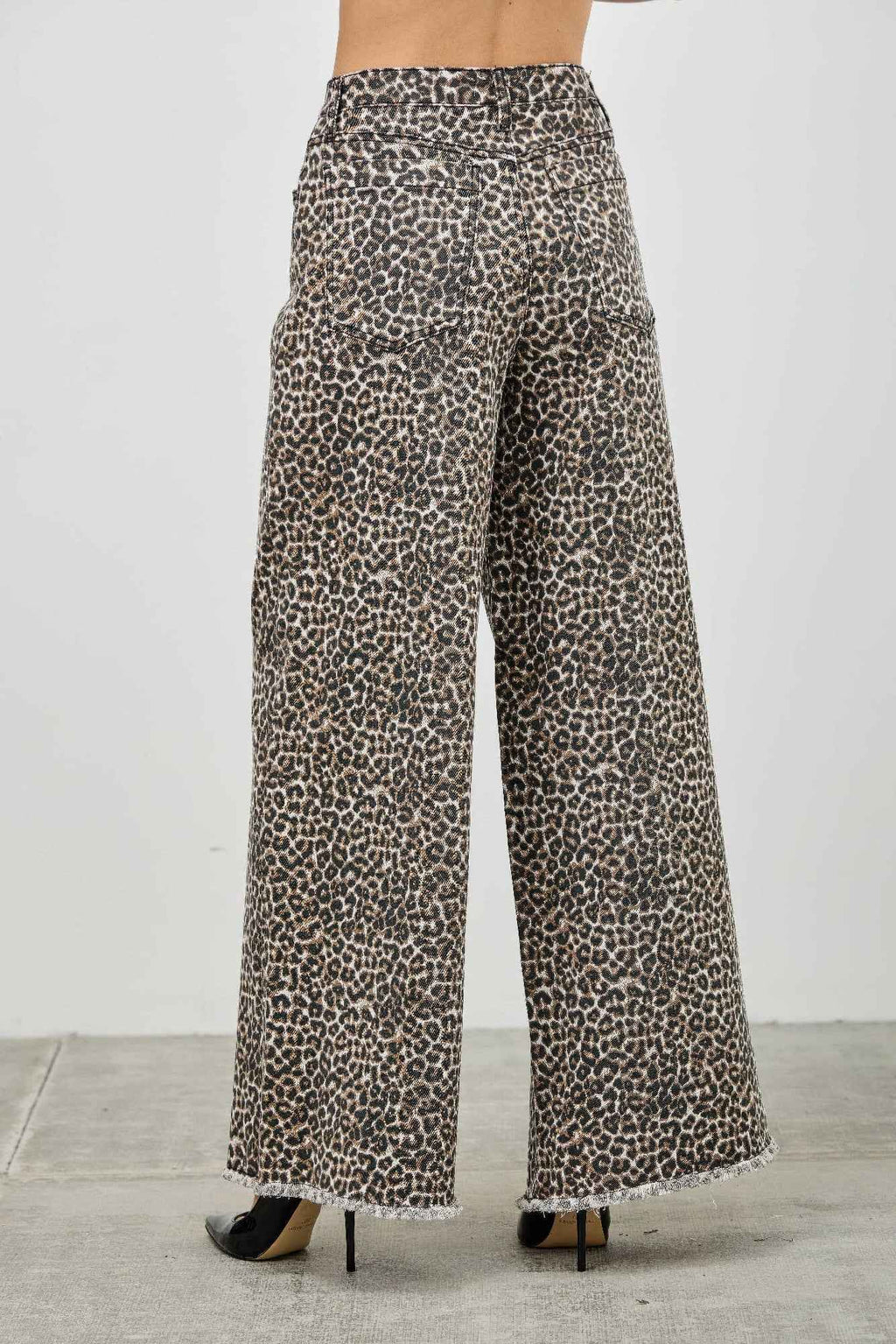 Leopard Super High Rise Wide Leg With Stretch