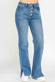 Plus High Rise Straight With Jewel Buttons