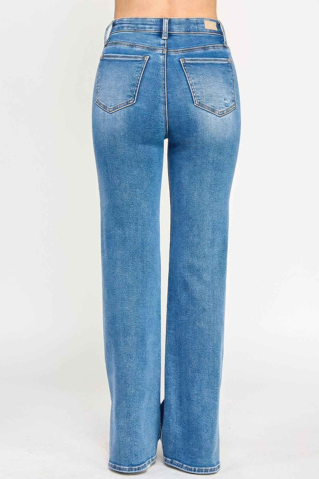 Plus High Rise Straight With Jewel Buttons