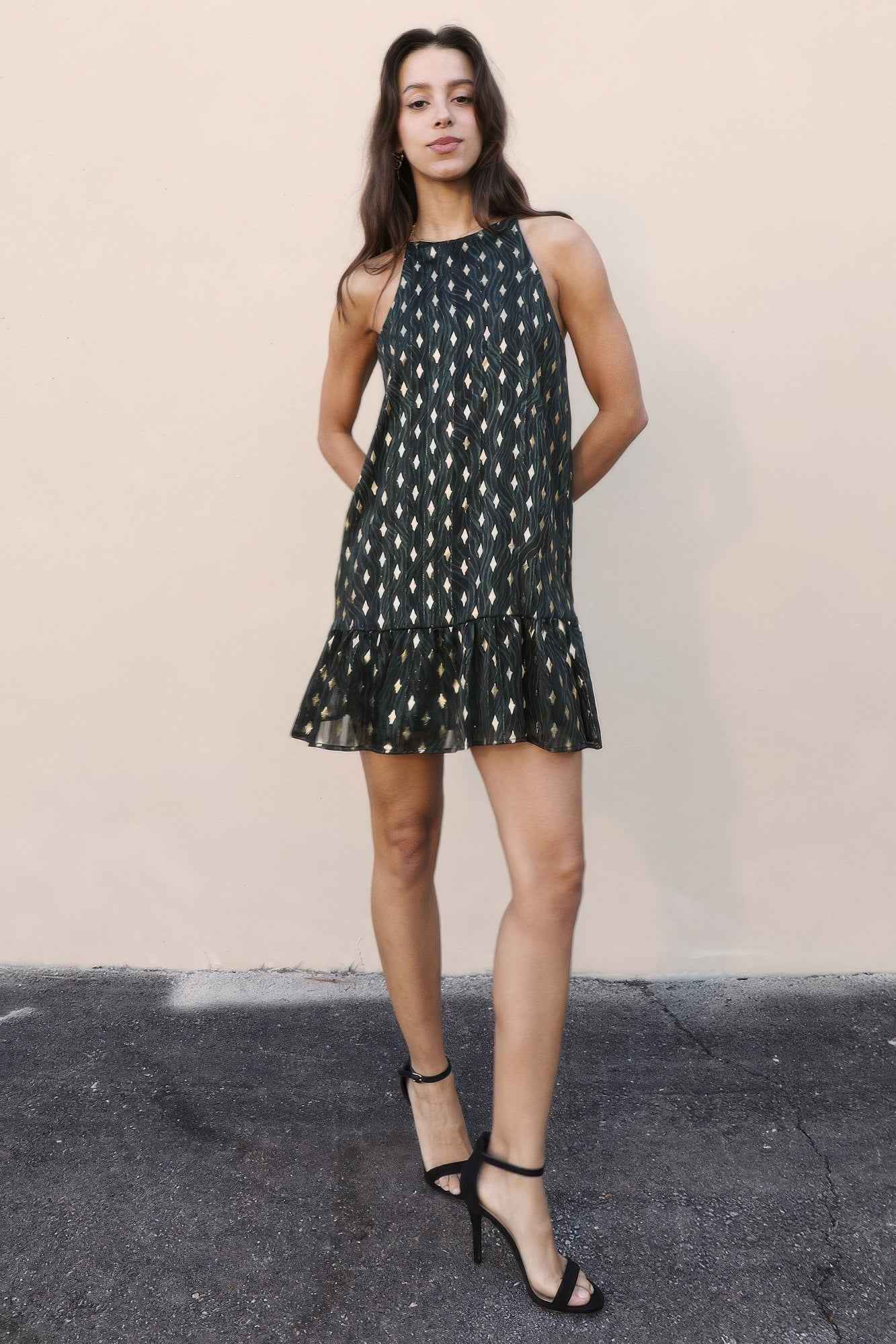 Sacred Tree Ruffle Bottom Dress