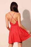 Washed Satin Crepe Cami Skater Dress