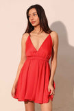 Washed Satin Crepe Cami Skater Dress