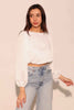 Hammered Satin Long Sleeve Crop Top