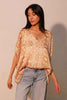 Bohemian Lurex Chiffon Caftan Top With Back Band