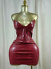 Bordeaux Croc Corset Mini Dress