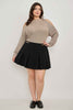 Plus Size Cold-shoulder Knit Sweater