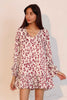 Simple Leopard Dress With Ruffle Cuff