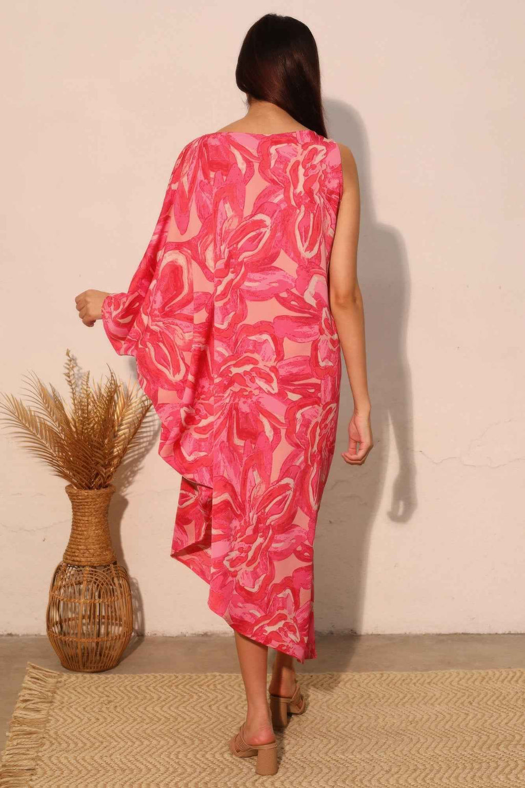 Chasing Petals One Sleeve Dress