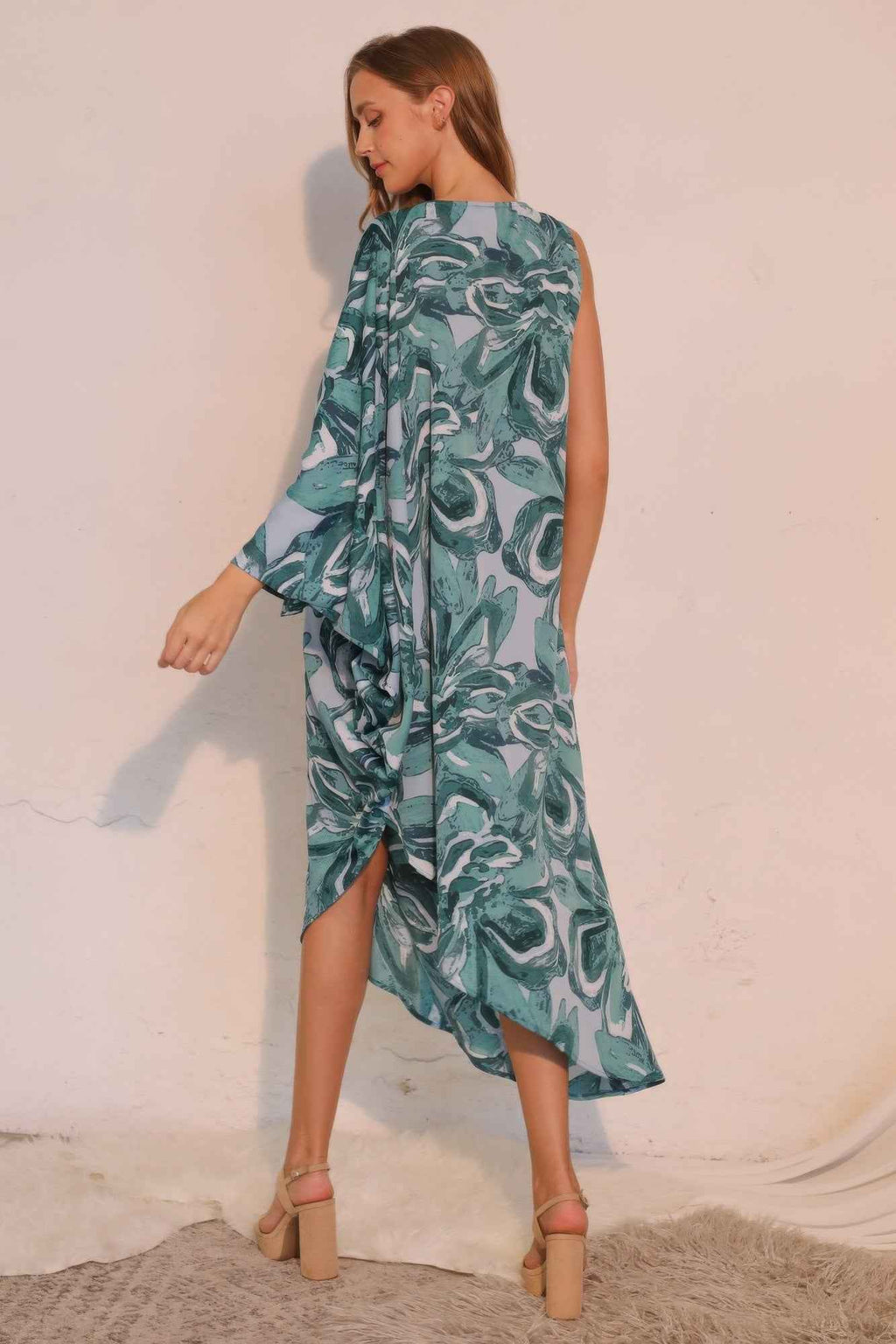 Chasing Petals One Sleeve Dress