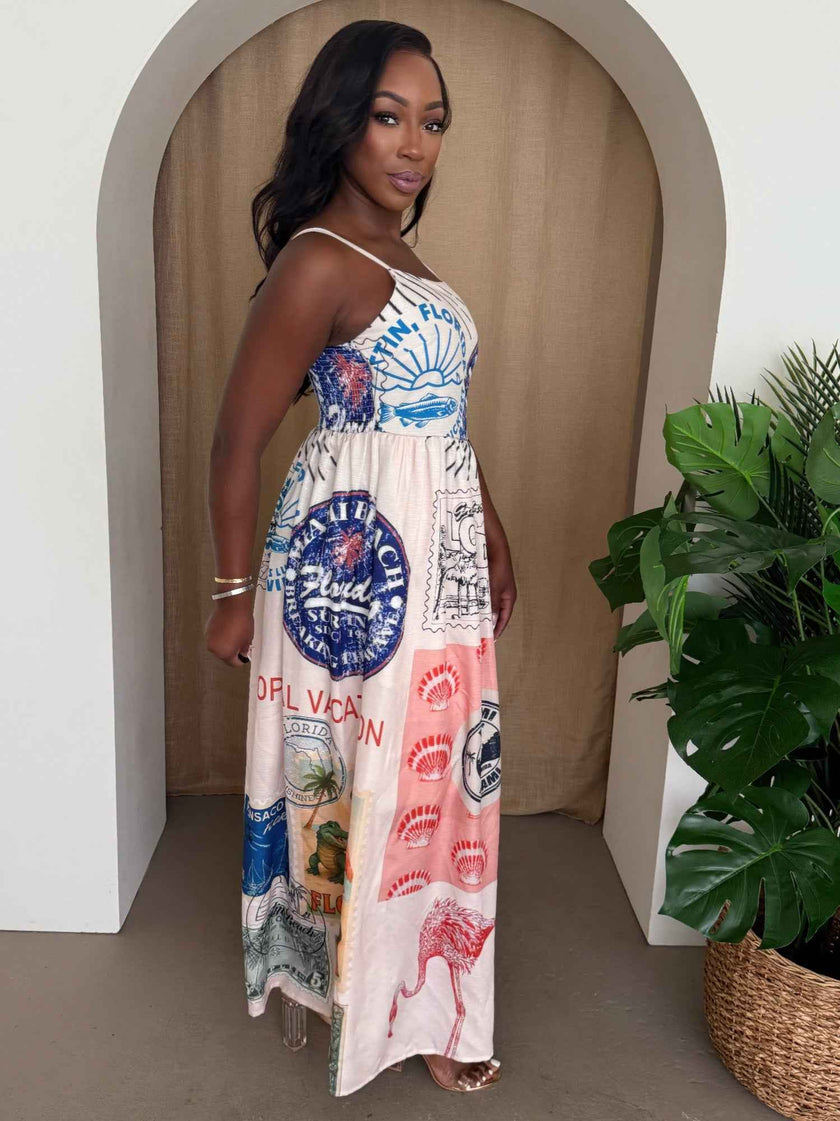 Florida Postcard Maxi Dress