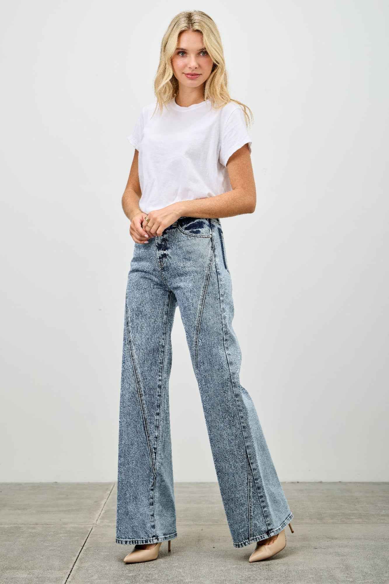 High Rise Relaxed Straight With Seam Detail