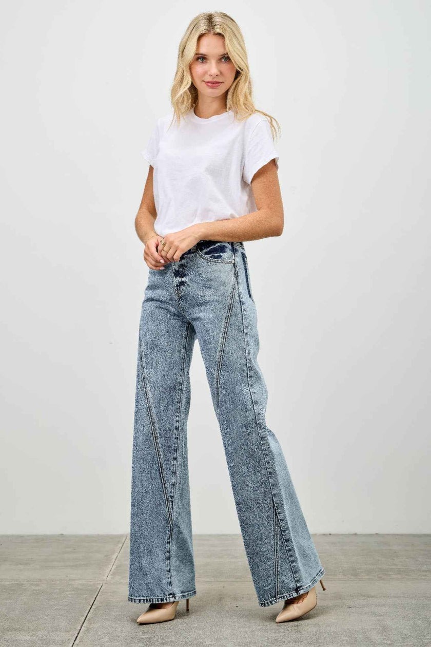 High Rise Relaxed Straight With Seam Detail