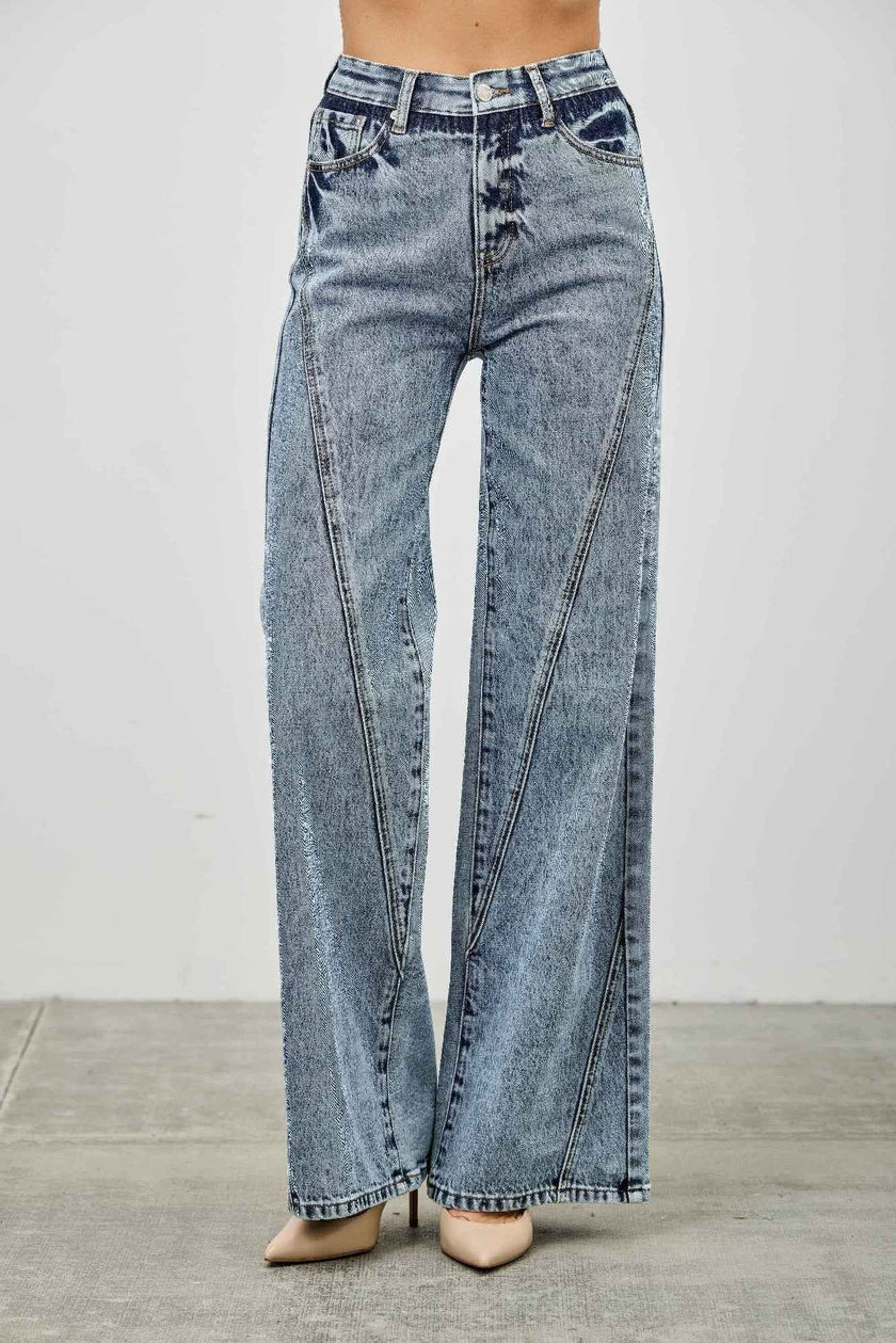 High Rise Relaxed Straight With Seam Detail