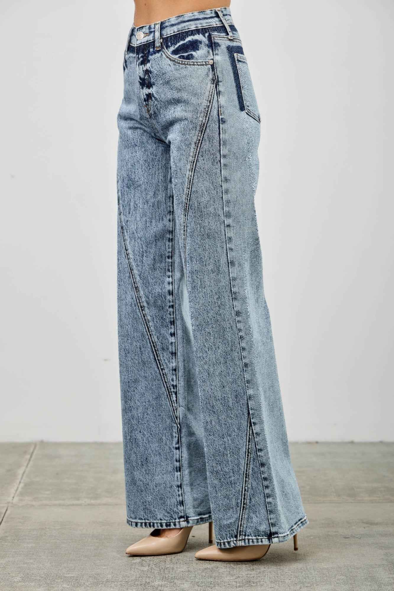 High Rise Relaxed Straight With Seam Detail