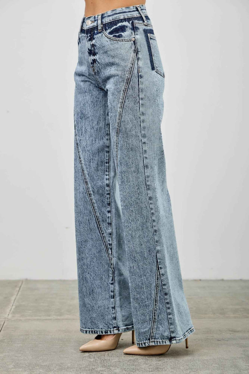 High Rise Relaxed Straight With Seam Detail