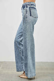 High Rise Relaxed Straight With Seam Detail