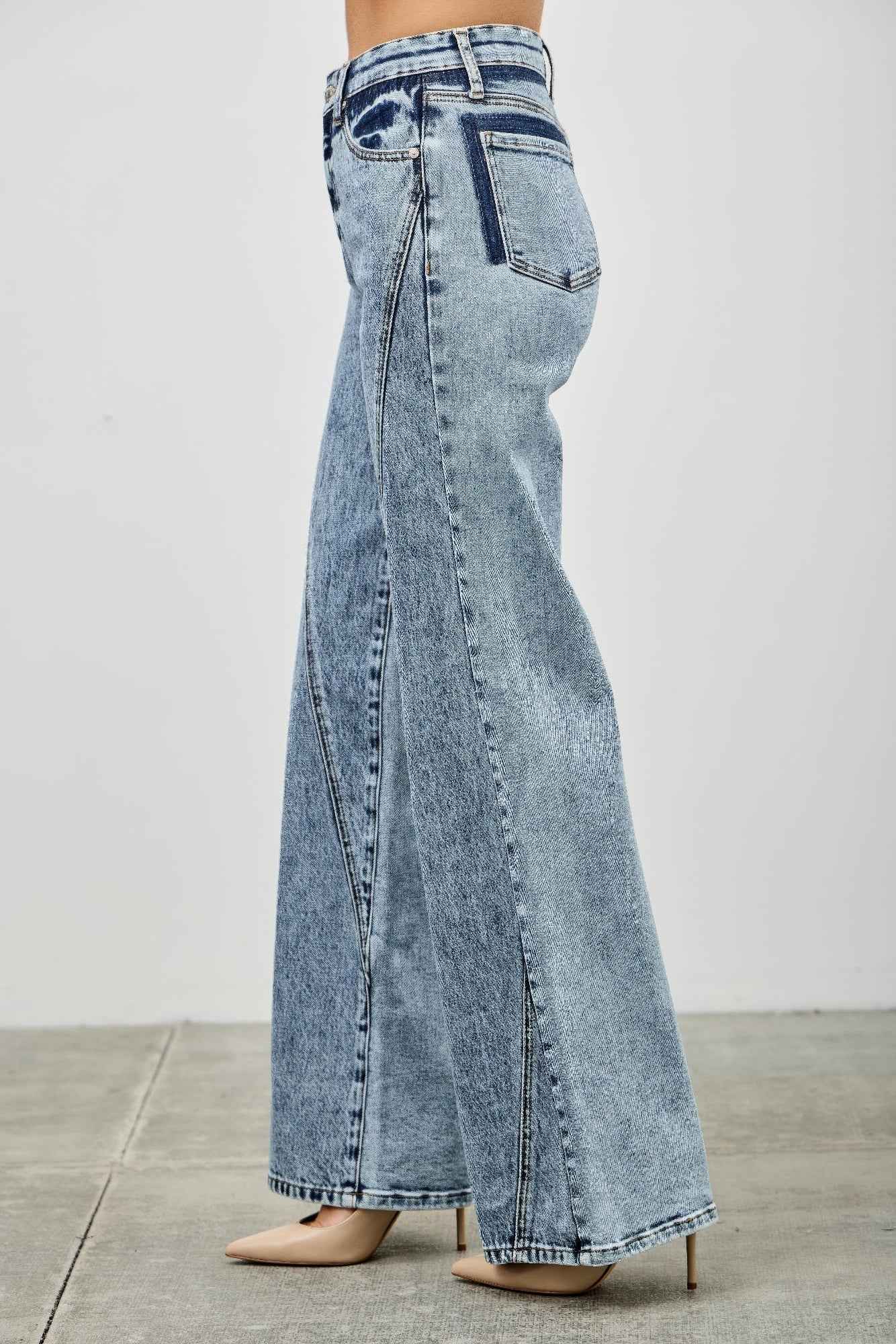 High Rise Relaxed Straight With Seam Detail