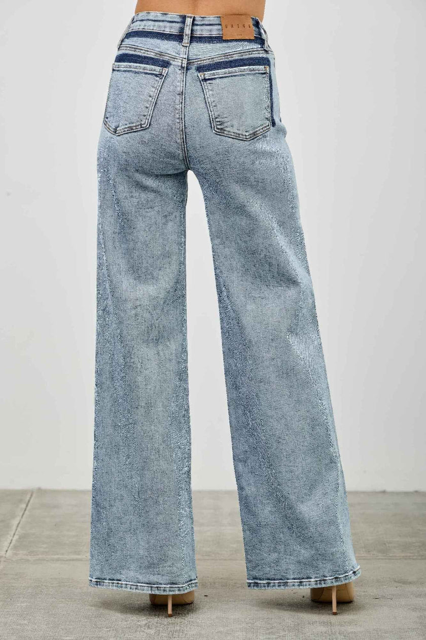 High Rise Relaxed Straight With Seam Detail