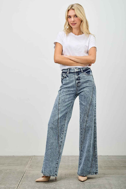High Rise Relaxed Straight With Seam Detail