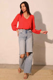 Textured Solid Long Sleeve Crop Top