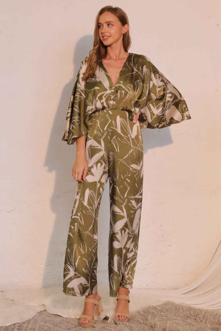 Dreaming Lily Satin Cape Jumpsuit