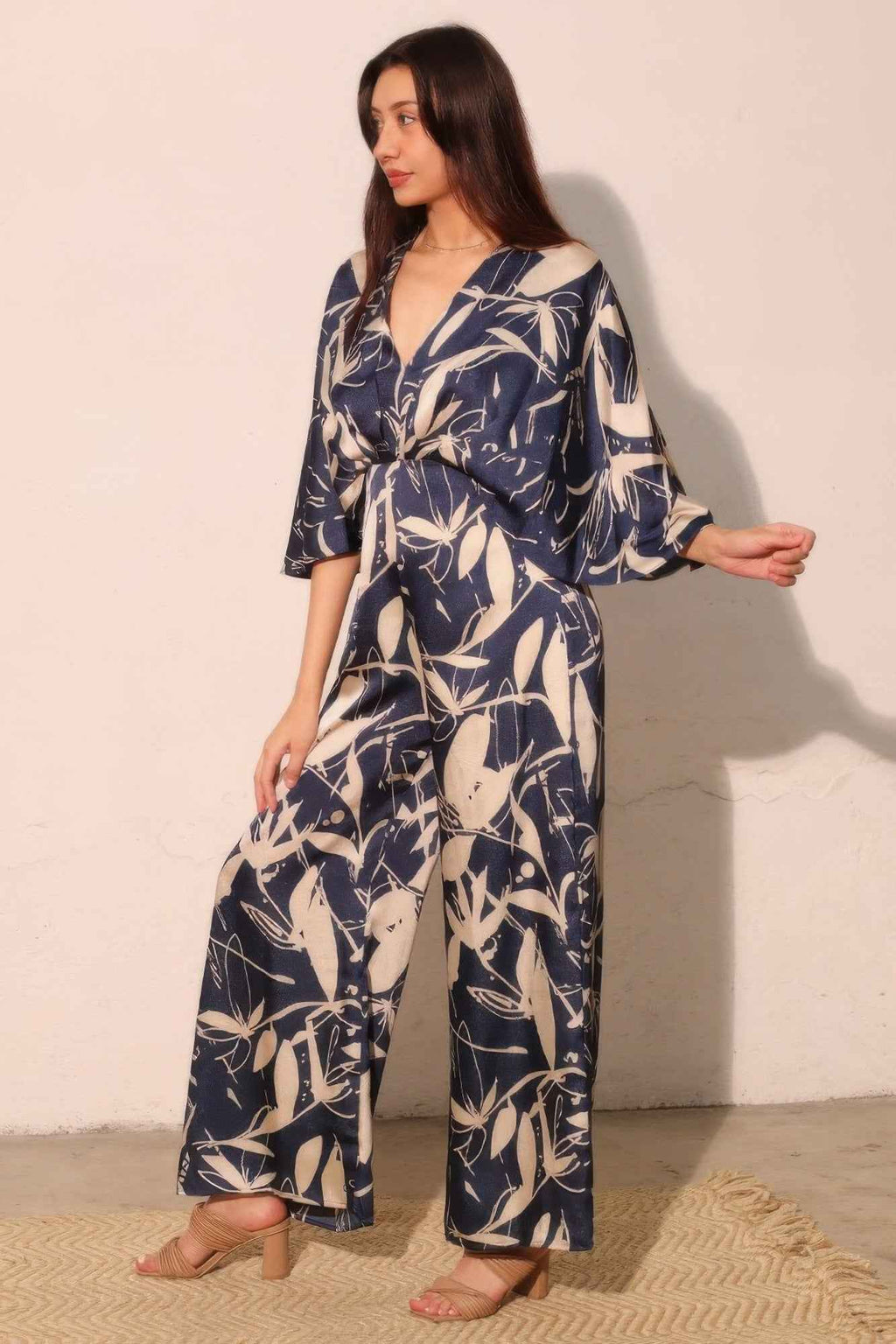 Dreaming Lily Satin Cape Jumpsuit