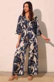 Dreaming Lily Satin Cape Jumpsuit