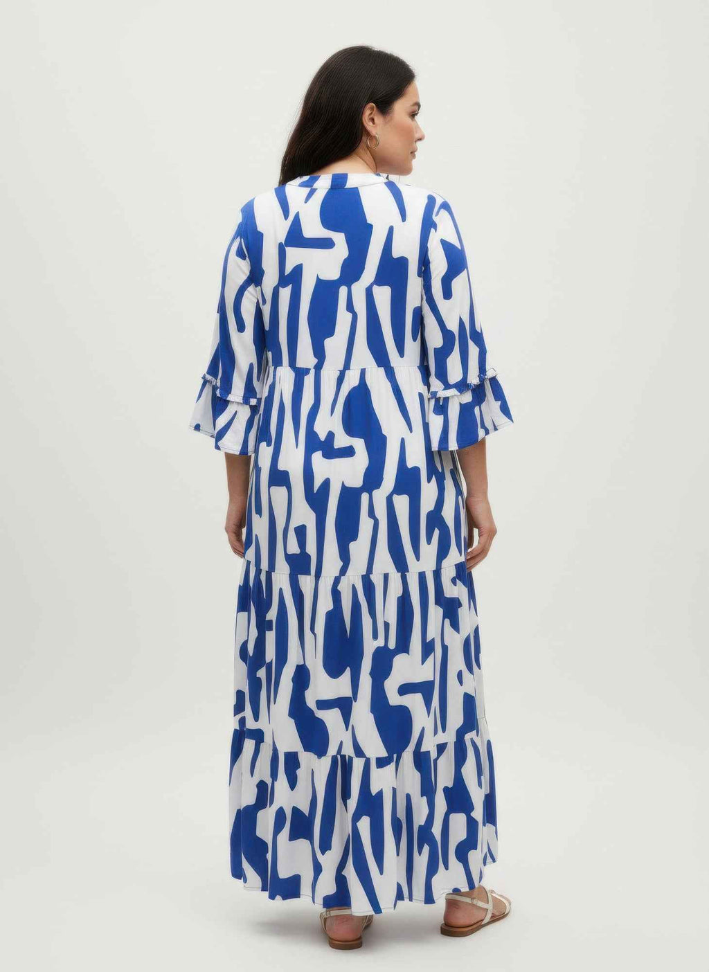 Mlle Gabrielle Plus Size Printed Dress