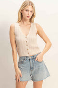V-neck Knit Tank Top