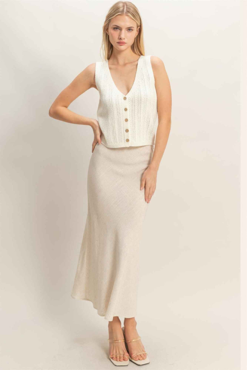 V-neck Knit Tank Top