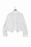 Elegant Satin-finish Victorian Button-up Top