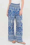 Smocked Waist Floral Pants