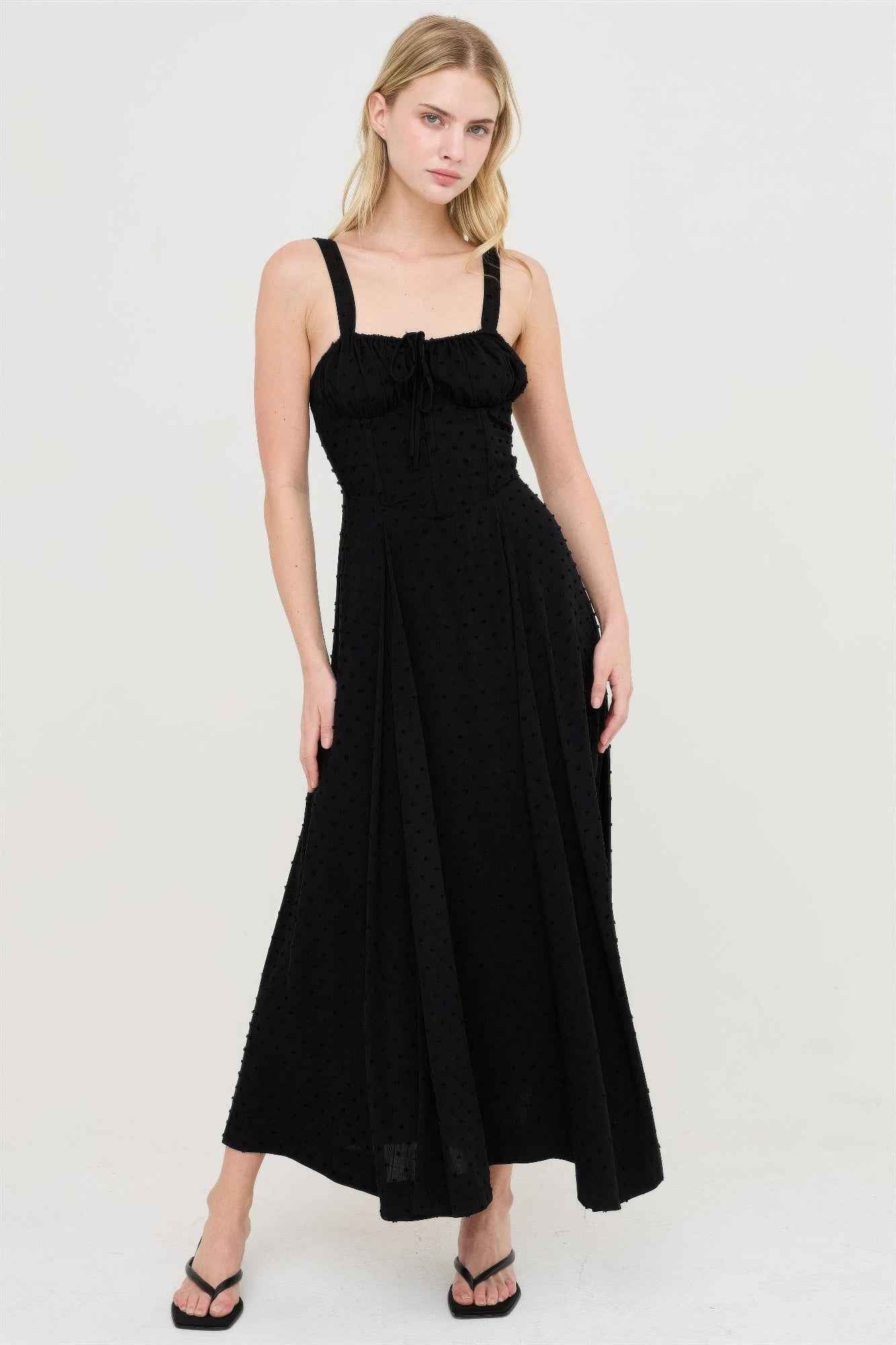 Boned Tie-back Dress