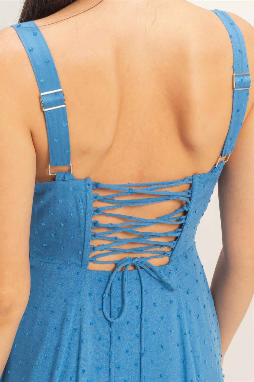 Boned Tie-back Dress