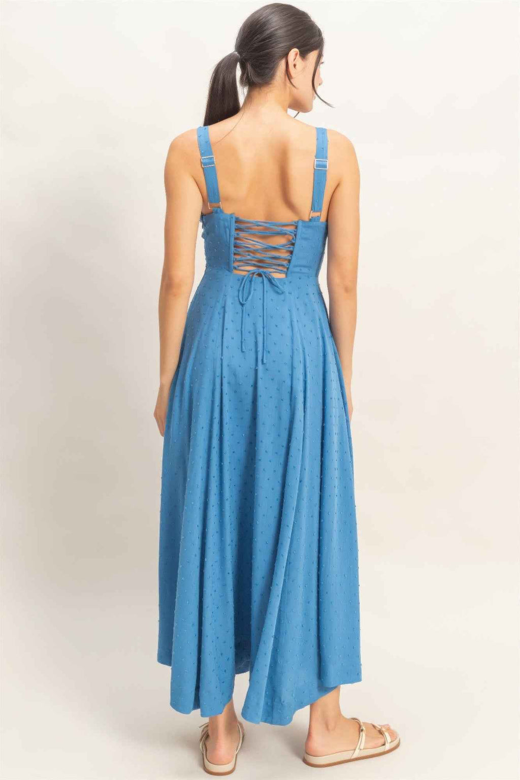 Boned Tie-back Dress
