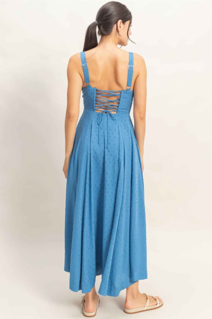 Boned Tie-back Dress