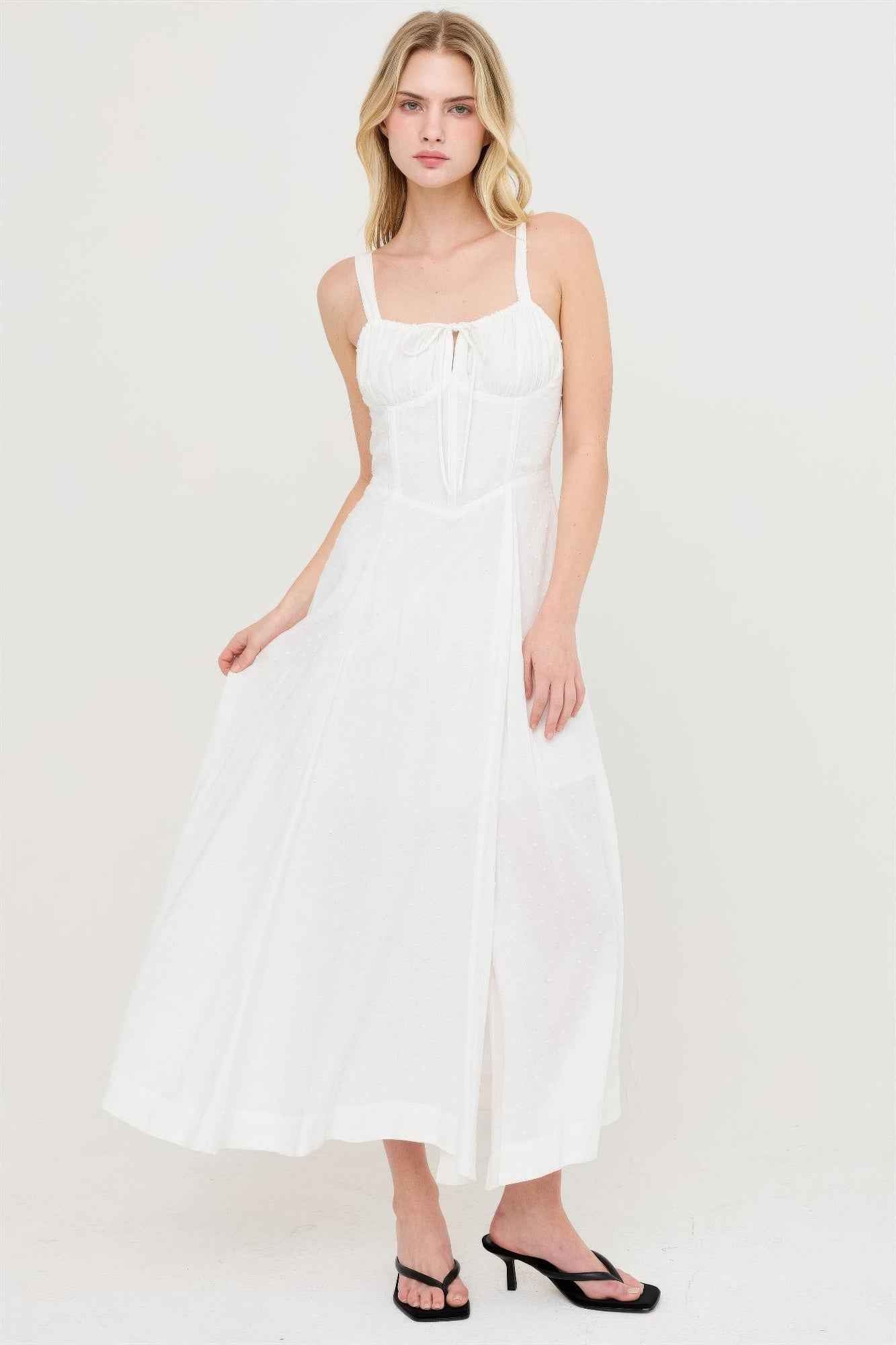 Boned Tie-back Dress