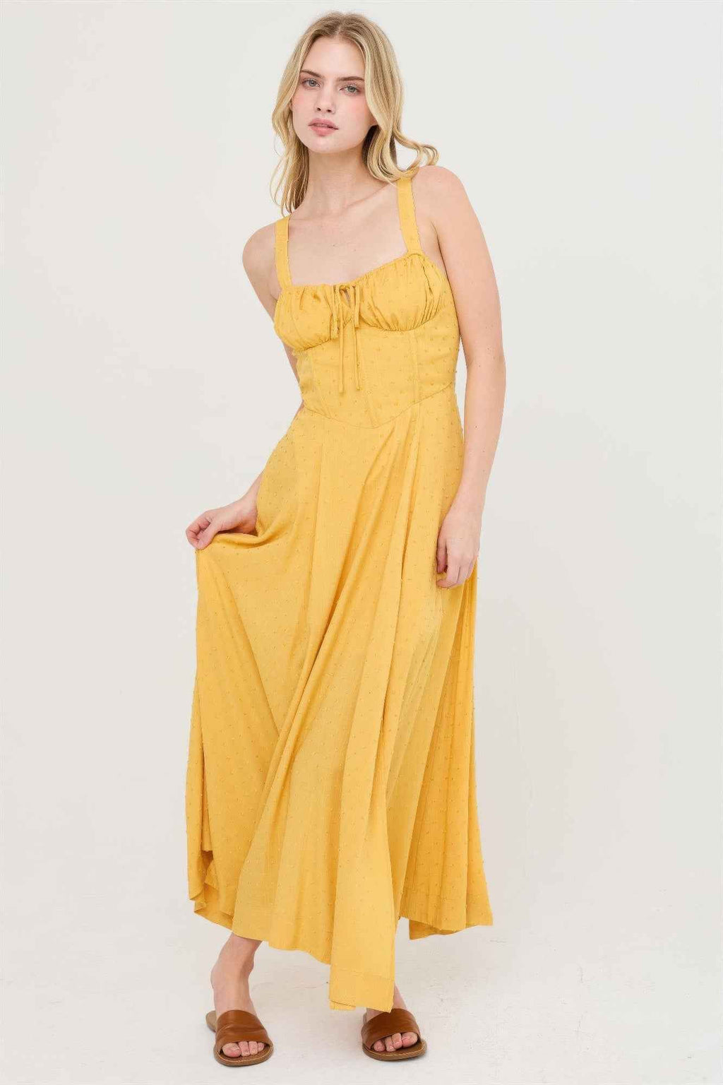 Boned Tie-back Dress