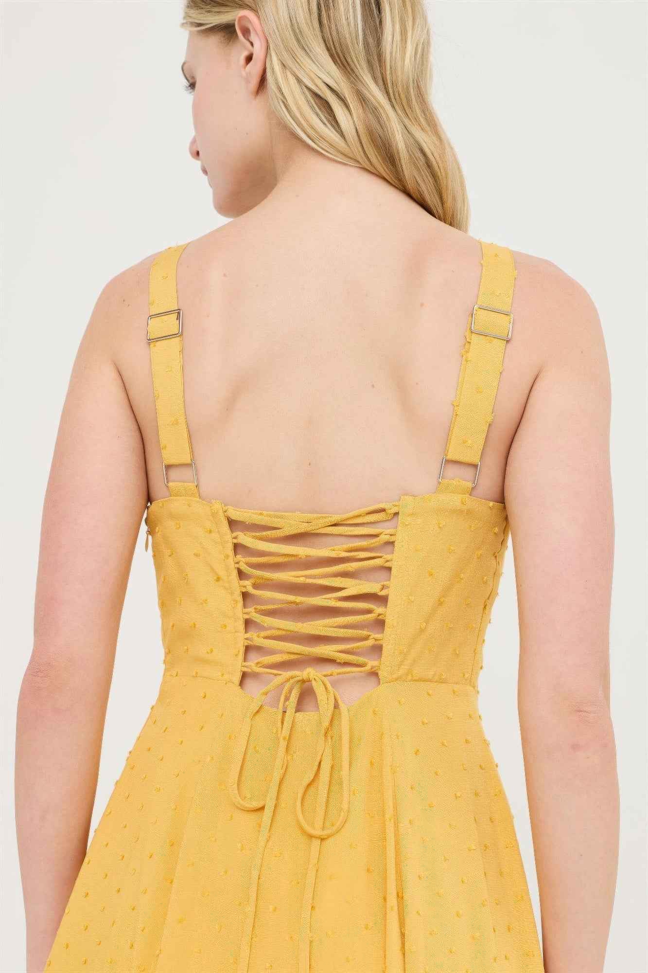 Boned Tie-back Dress