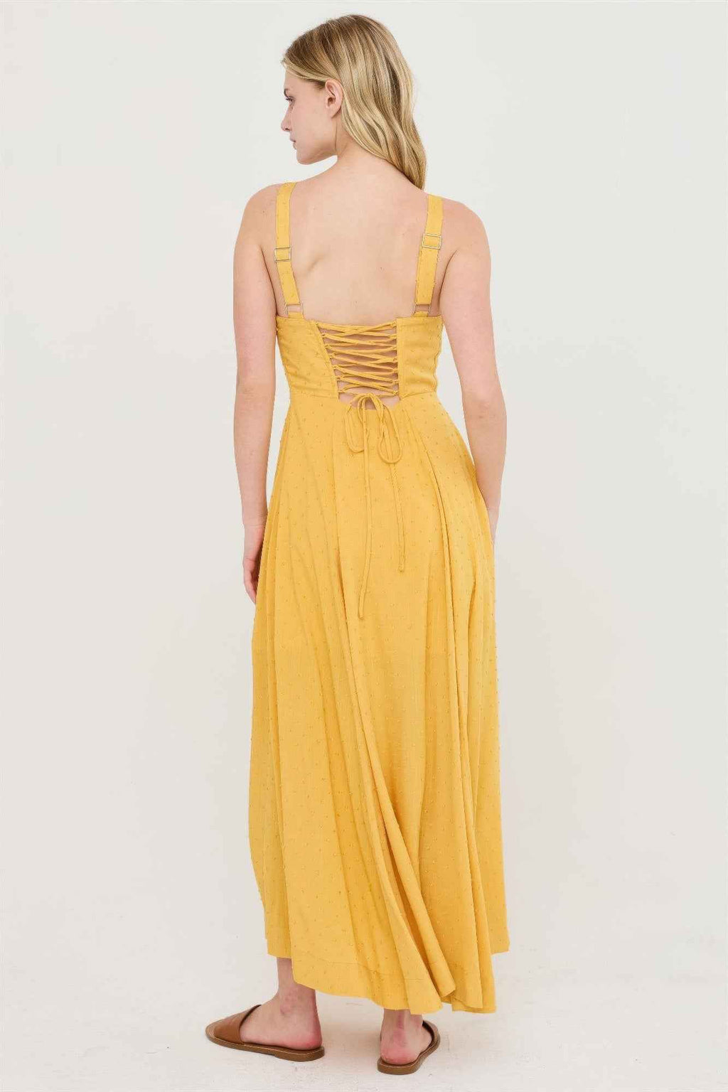 Boned Tie-back Dress