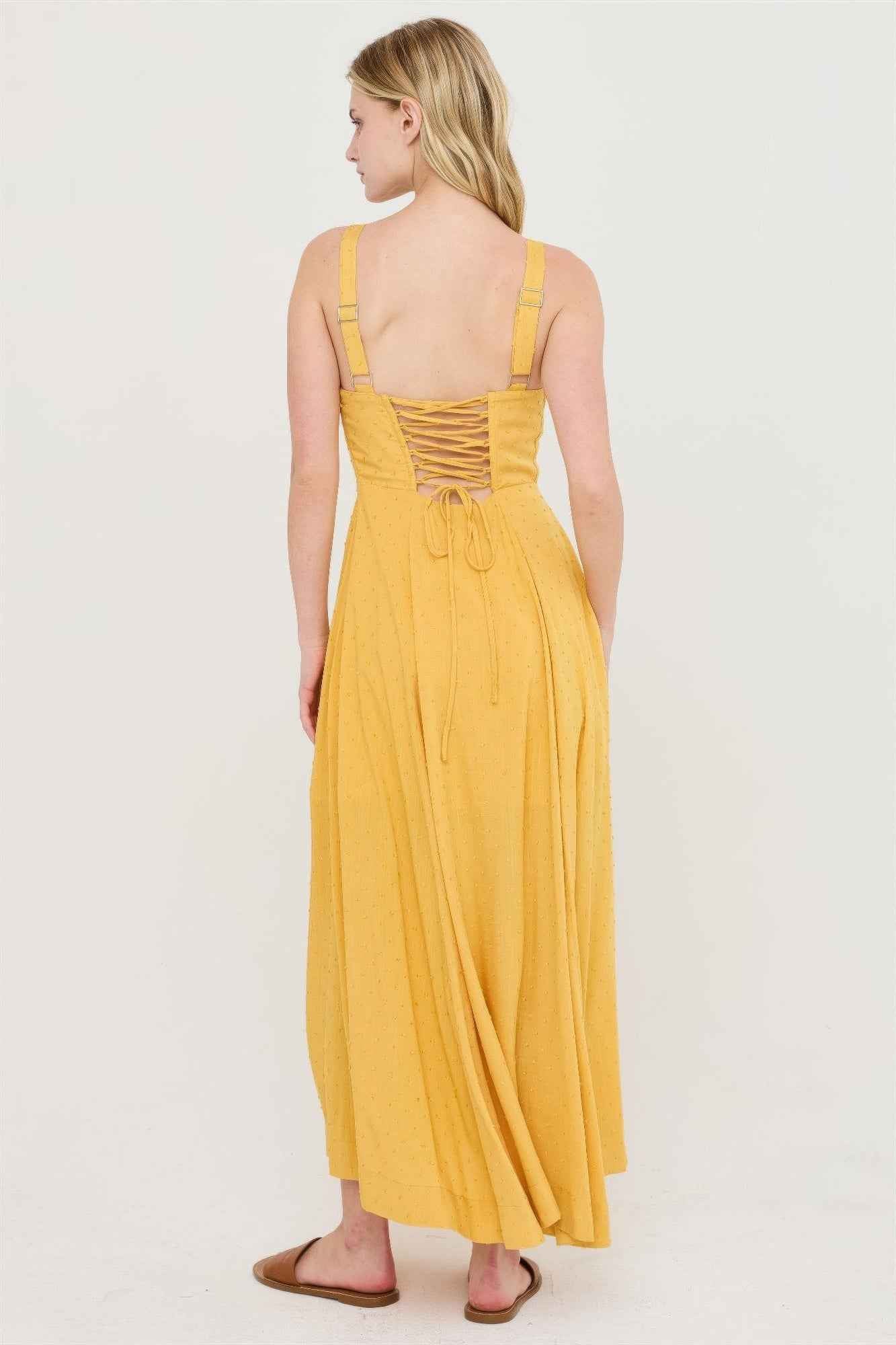 Boned Tie-back Dress