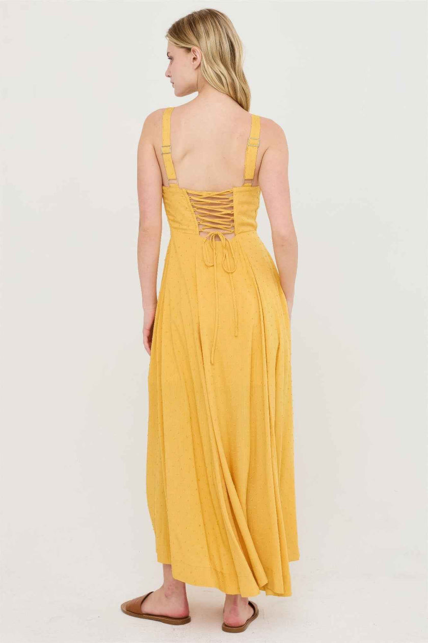 Boned Tie-back Dress