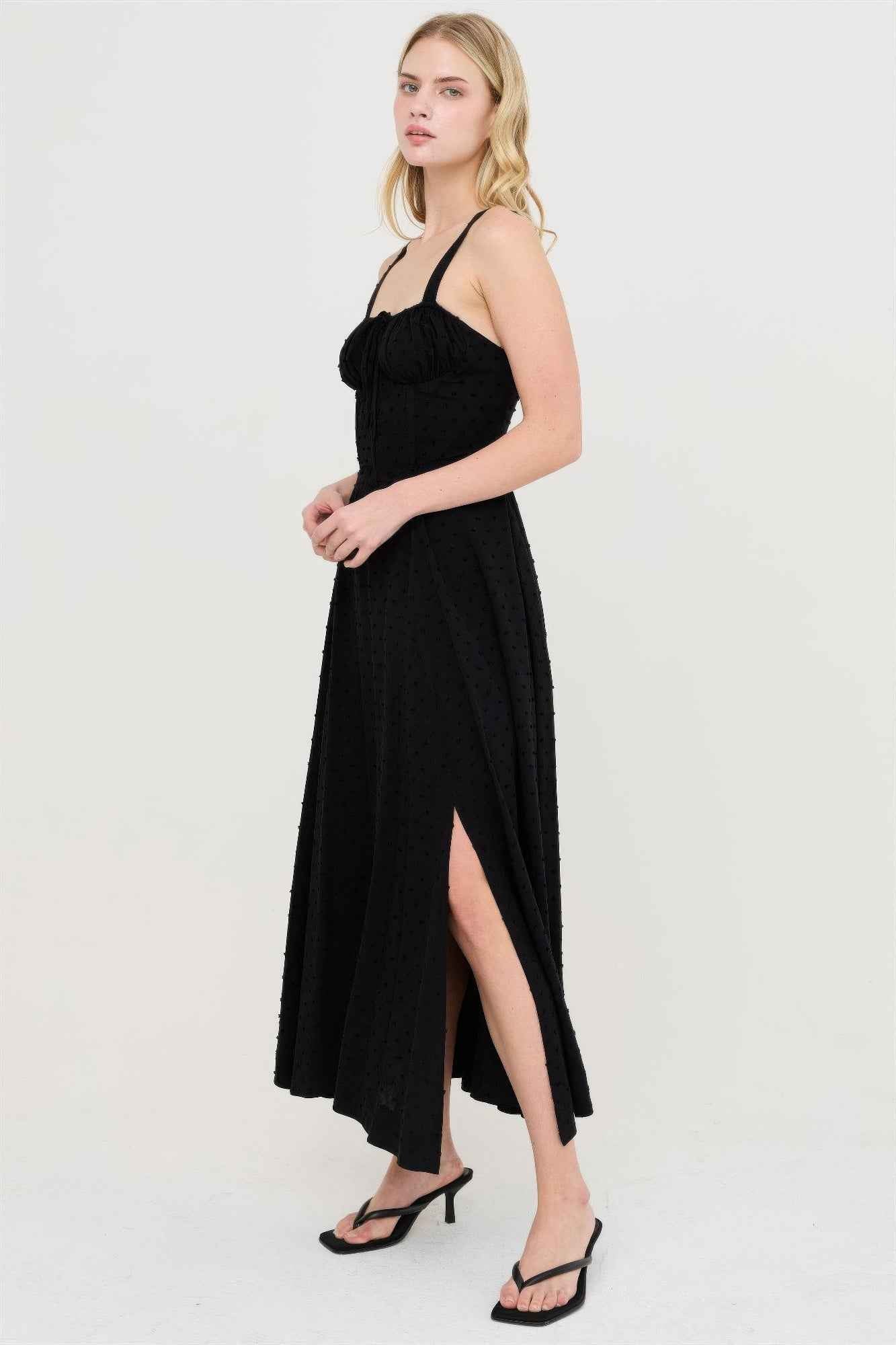 Boned Tie-back Dress