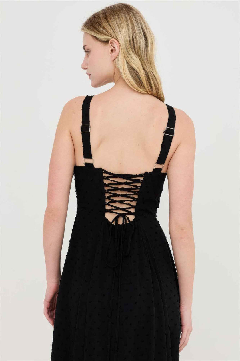 Boned Tie-back Dress