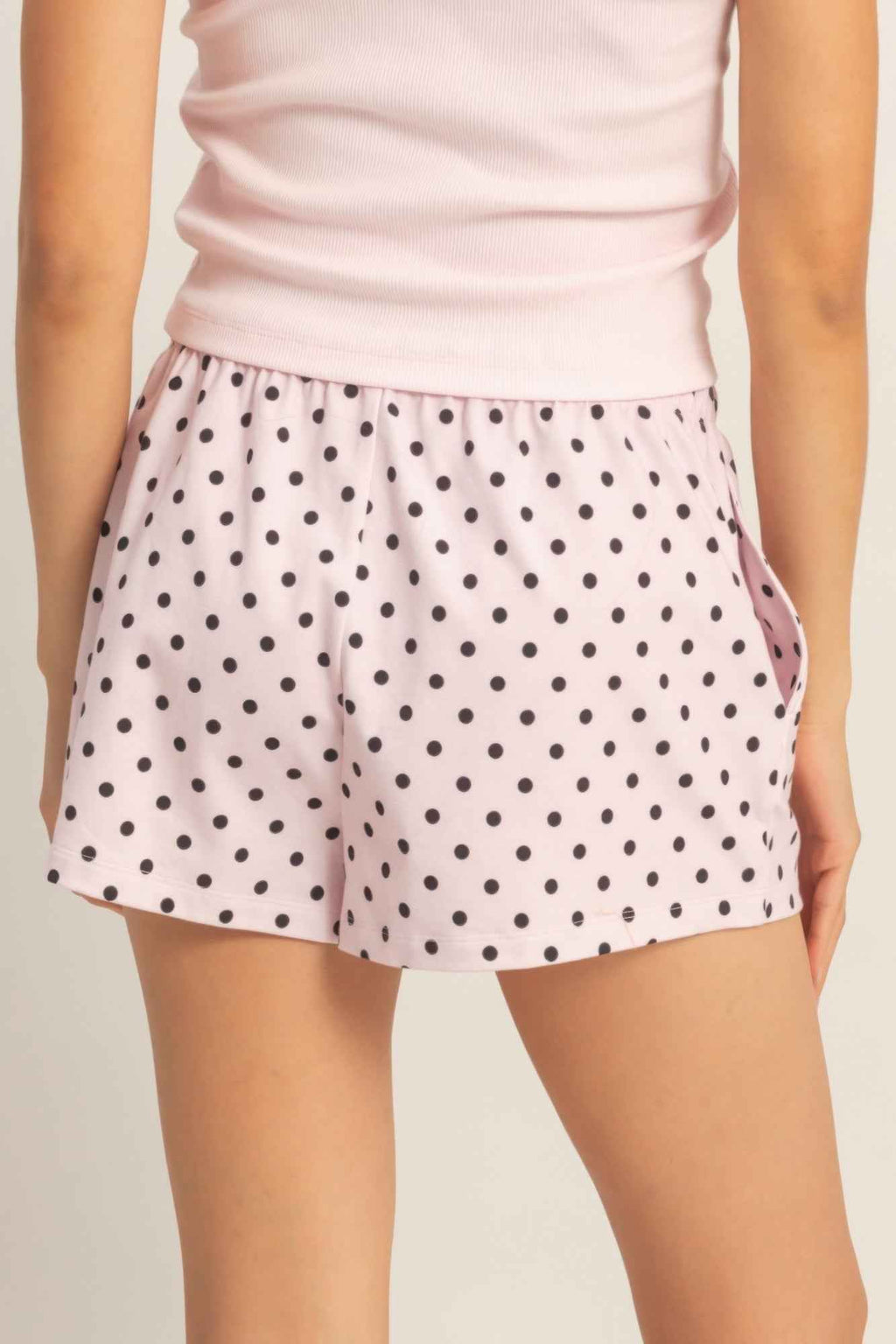 Polka Dot Drawstring Shorts
