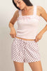 Polka Dot Drawstring Shorts
