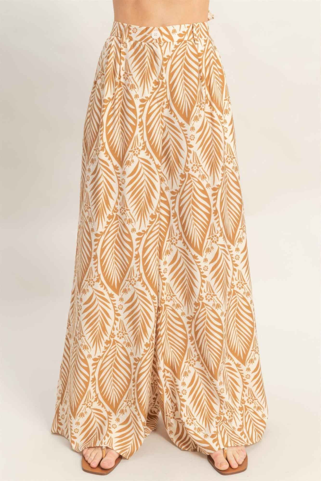 Strapless Top & Pant Print Set