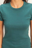 Mineral Washed Crew Neck Short Sleeve Top