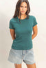 Mineral Washed Crew Neck Short Sleeve Top