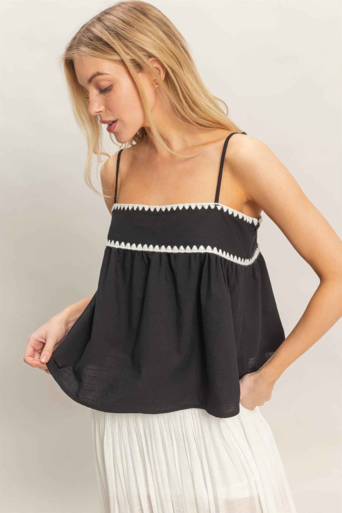 Sleeveless Babydoll Top